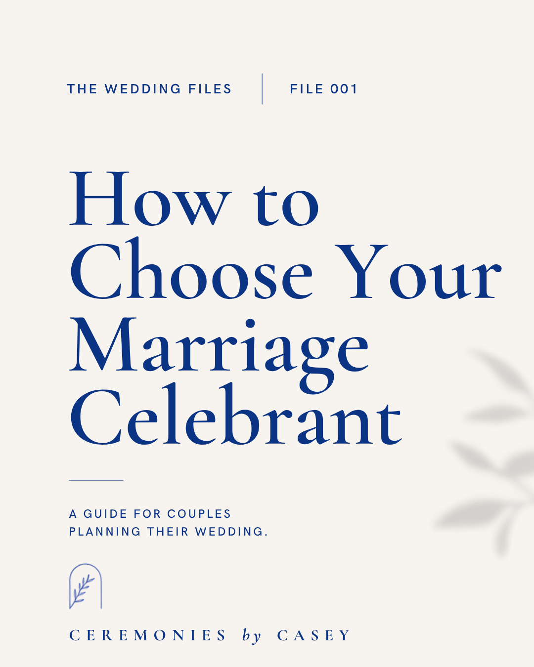 How to choose a marriage celebrant