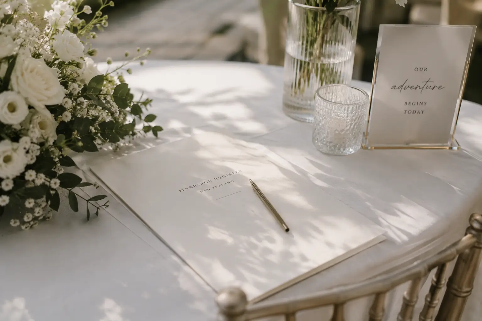 Wedding ceremony by the water